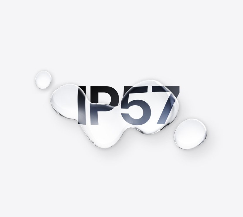 水珠，文字顯示：IP57