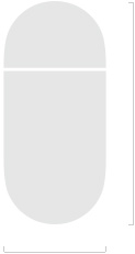 Illustration of AirPods 5 charging case showing the height of 46.2mm and the depth of 21.2mm.