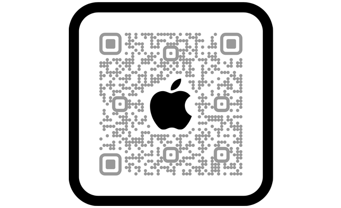 Escanea el código QR para comprar en la app Apple Store